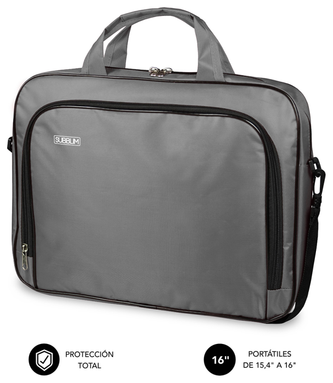 SUBBLIM SUB-LB-1OLB051 maletines para portátil 40,6 cm (16") Maletín Toploader Gris