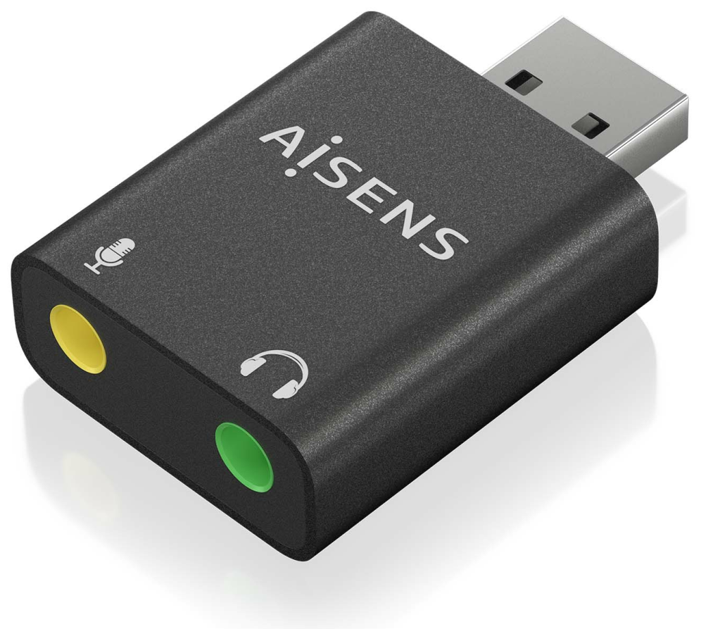 AISENS A106-0768 cambiador de género para cable 2x 3.5 mm