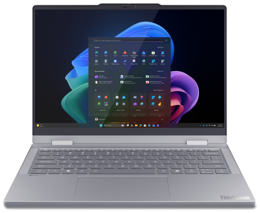 Lenovo ThinkBook 14 2-in-1 G6 IPL Copilot+ PC Intel Core Ultra 5 325 Híbrido (2-en-1) 35,6 cm (14") Pantalla táctil WUXGA 16 GB DDR5-SDRAM 512 GB SSD Wi-Fi 7 (802.11be) Windows 11 Pro Gris Español