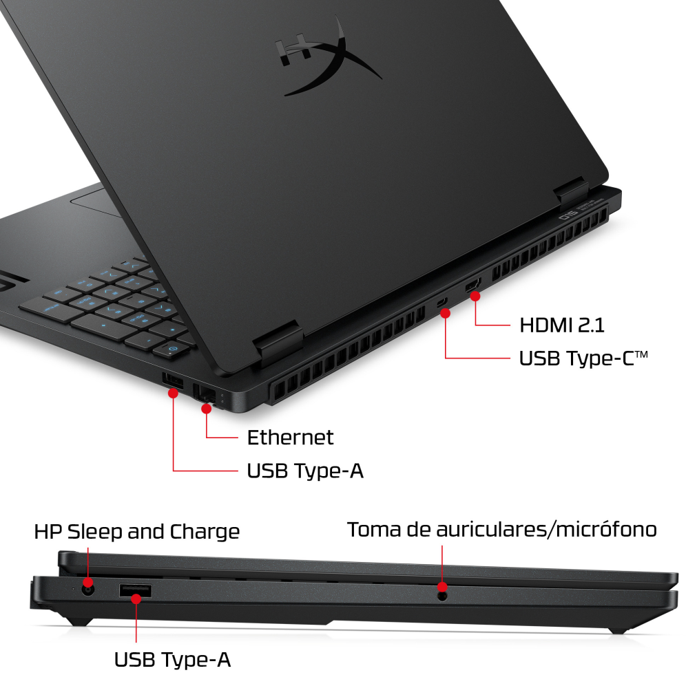 HP 15-GA0014NS ULTRA 7 355 512GB 16GB 15.3IN FREEDOS 210H 38,9 cm (15.3") 2K DDR5-SDRAM Wi-Fi 6 (802.11ax)