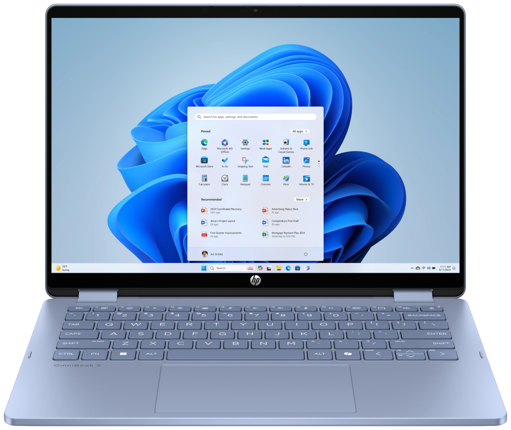 HP 14-FP0007NSX ULTRA 5 325 512GB 16GB 14.0IN WIN11 120U 35,6 cm (14") Pantalla táctil 2K LPDDR5-SDRAM SSD Wi-Fi 6 (802.11ax) Windows 11 Home Azul