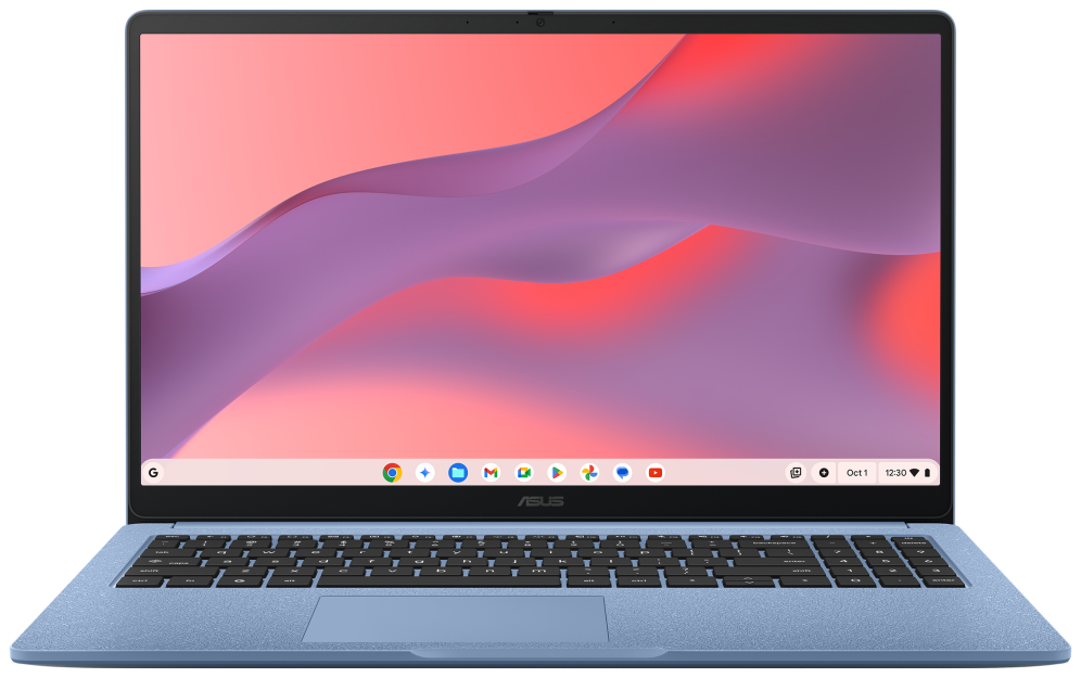 ASUS Chromebook CM1505CM4A-S70064 - Ordenador Portátil 15.6" Full HD (MediaTek Kompanio 540, 4GB RAM, 128GB eMMC, ARM Mali-G57 MC2, ChromeOS) Azul Tela - Teclado QWERTY español