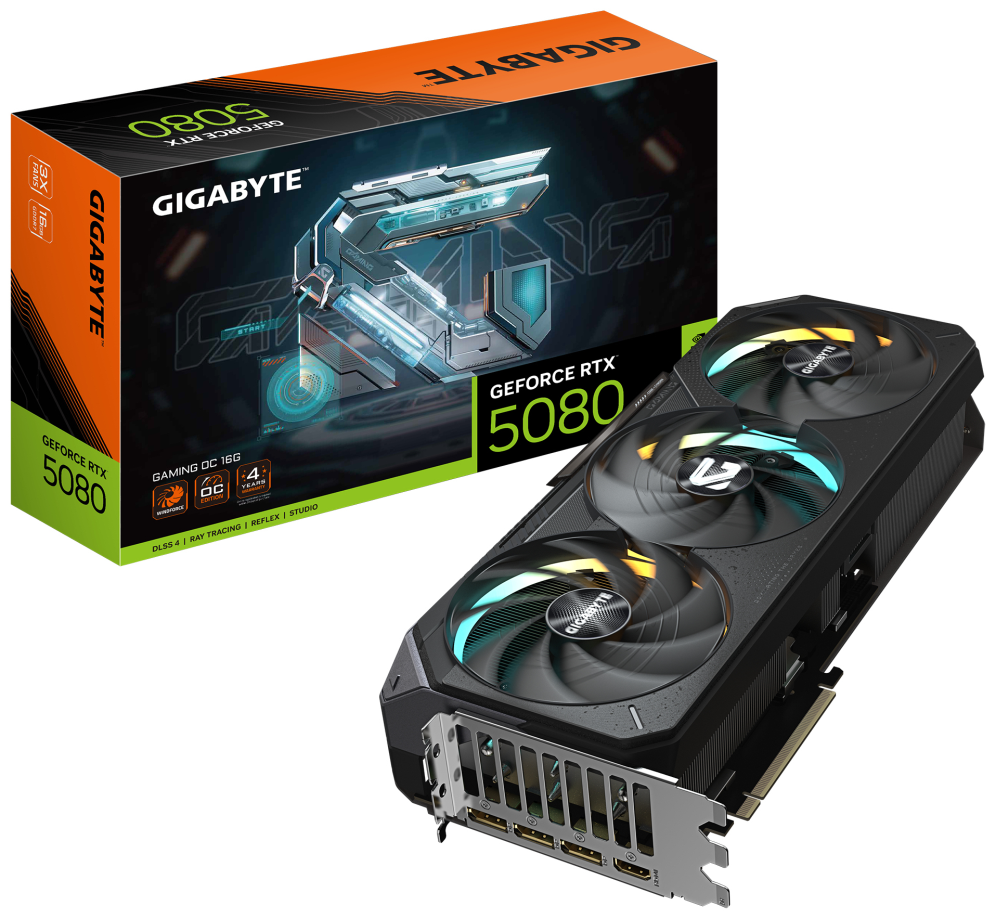 GIGABYTE GeForce RTX 5080 GAMING OC 16G Tarjeta Gráfica