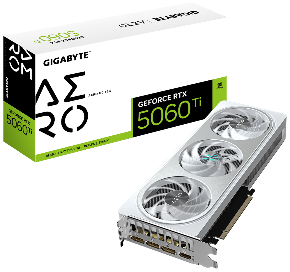 GIGABYTE GeForce RTX 5060 Ti AERO OC 16G Tarjeta Gráfica