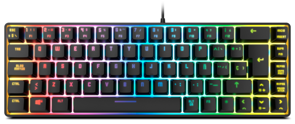 Krom Kalista teclado Juego USB Negro