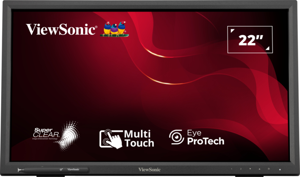 Viewsonic TD2223-2 pantalla para PC 55,9 cm (22") 1920 x 1080 Pixeles Full HD LCD Pantalla táctil Negro