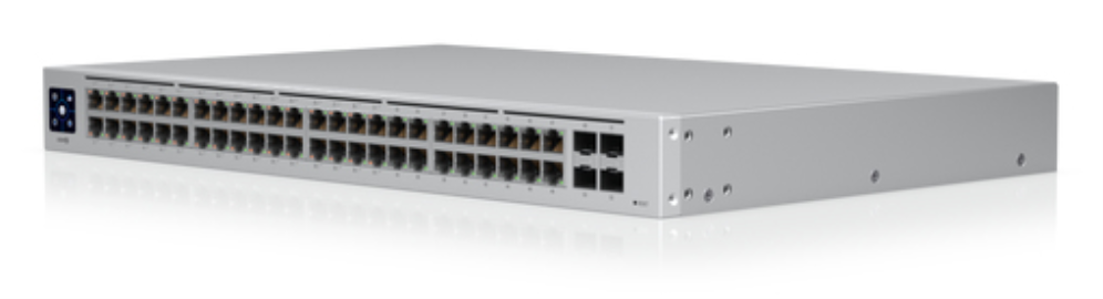 Ubiquiti UniFi USW-48-POE switch Gestionado L2 Gigabit Ethernet (10/100/1000) Energía sobre Ethernet (PoE) 1U Acero inoxidable