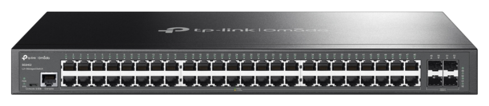 TP-Link Omada SG3452 switch Gestionado L2+ Gigabit Ethernet (10/100/1000) 1U Negro
