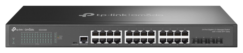 TP-Link Omada SG3428X switch Gestionado L2+/L3 Gigabit Ethernet (10/100/1000) 1U Negro