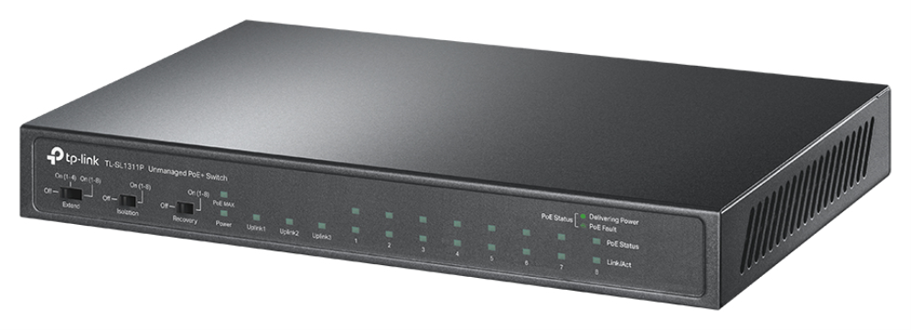 TP-Link TL-SL1311P switch Fast Ethernet (10/100) Energía sobre Ethernet (PoE) Negro
