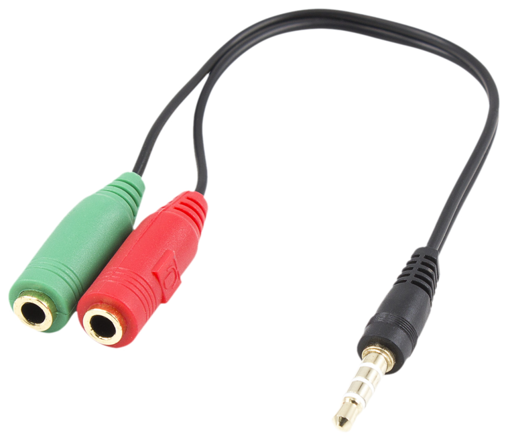 Ewent EC1640 cable de audio 0,15 m 3,5mm 2 x 3.5mm Negro, Verde, Rojo