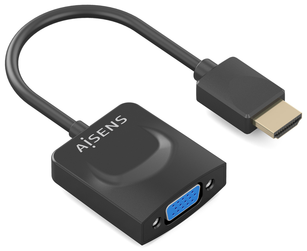 AISENS Conversor HDMI a SVGA, HDMI A/M-SVGA/H, Negro, 15?m