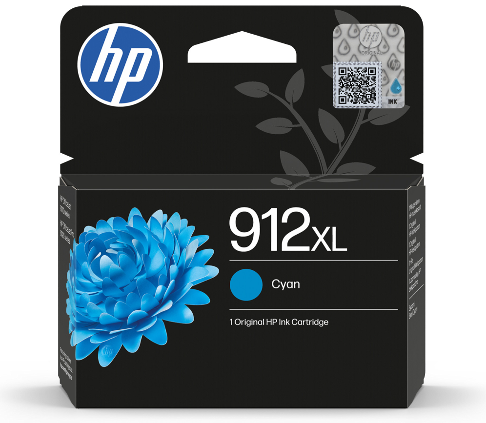 HP Cartucho de tinta Original 912XL cian de alta capacidad