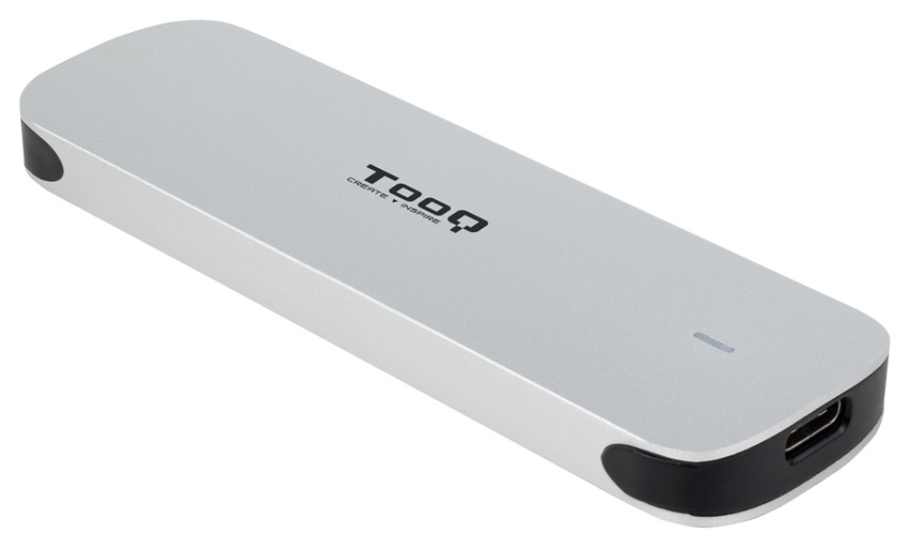 TooQ Caja Externa para SSD M.2 NGFF, Plata