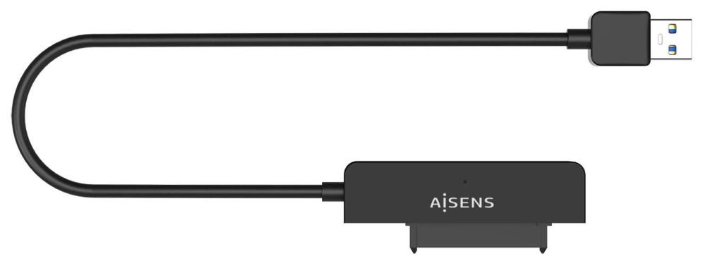 AISENS Adaptador SATA a USB-A USB3.0/USB3.1 Gen1 para Discos Duros 2.5?, Negro