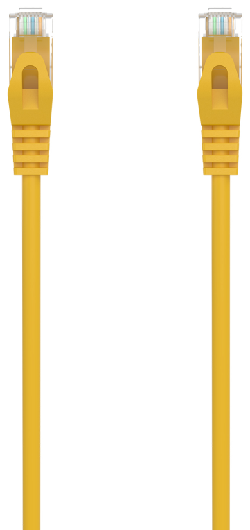 AISENS Cable de Red Latiguillo RJ45 LSZH Cat.6A 500 Mhz UTP AWG24, Amarillo, 2.0M