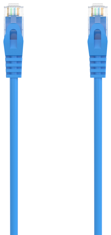 AISENS Cable de Red Latiguillo RJ45 LSZH Cat.6A 500 Mhz UTP AWG24, Azul, 25CM