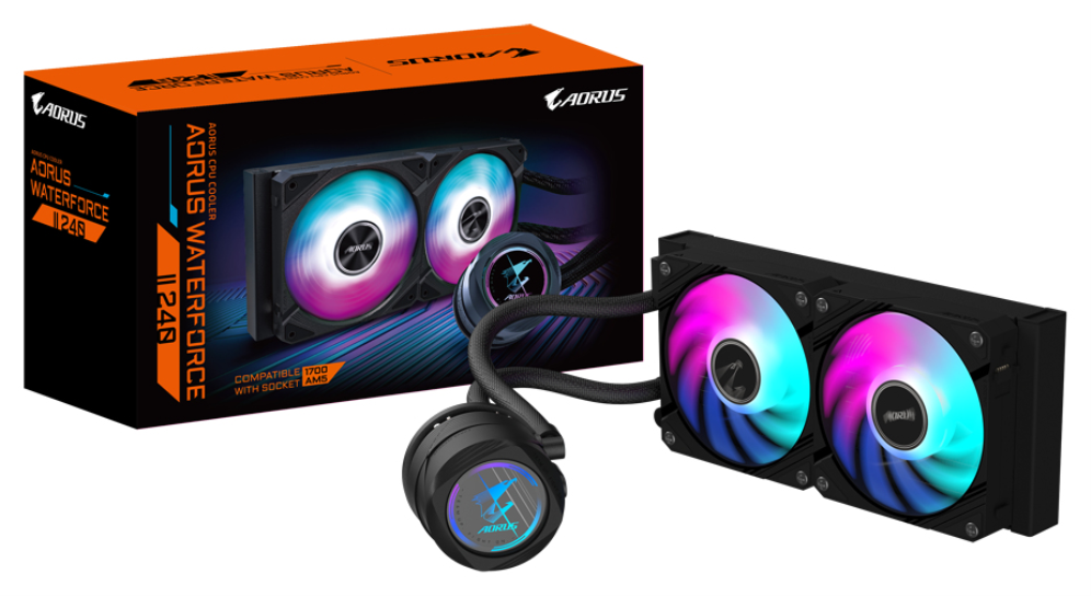 GIGABYTE AORUS WATERFORCE II 240 Procesador Sistema de refrigeración líquida todo en uno 12 cm Negro
