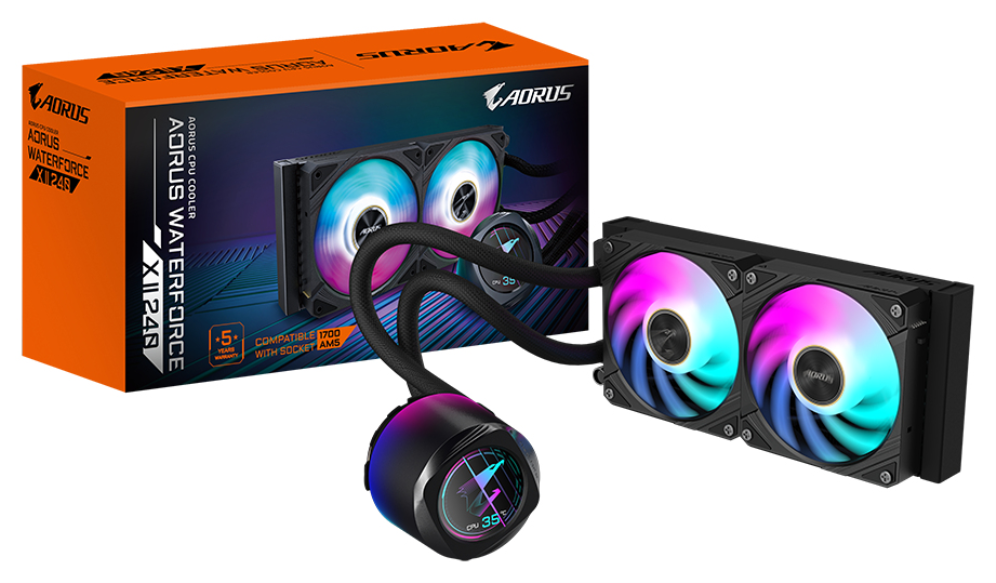 GIGABYTE AORUS WATERFORCE X II 240 Procesador Sistema de refrigeración líquida todo en uno 12 cm Negro
