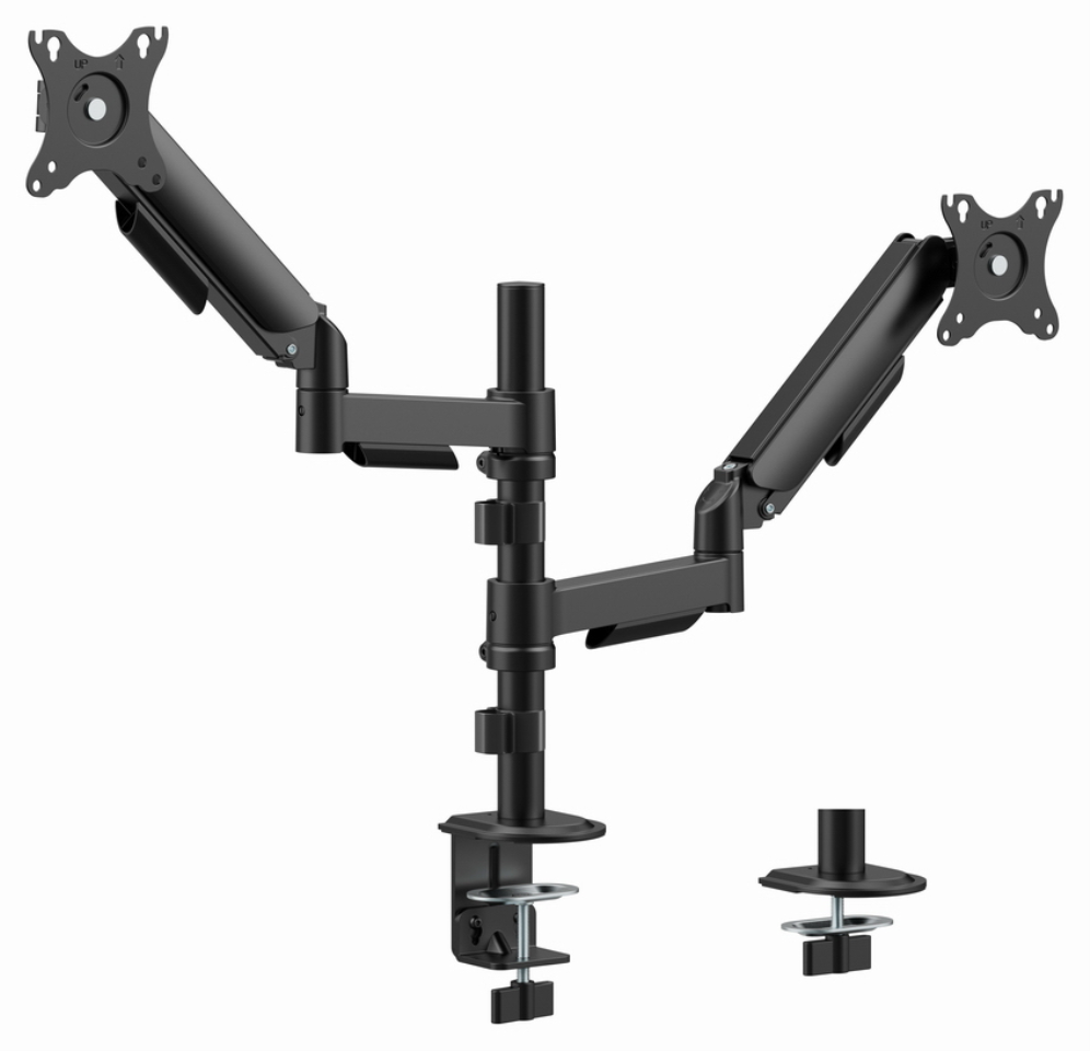 Gembird MA-DA2P-02 soporte para monitor 81,3 cm (32") Escritorio Negro
