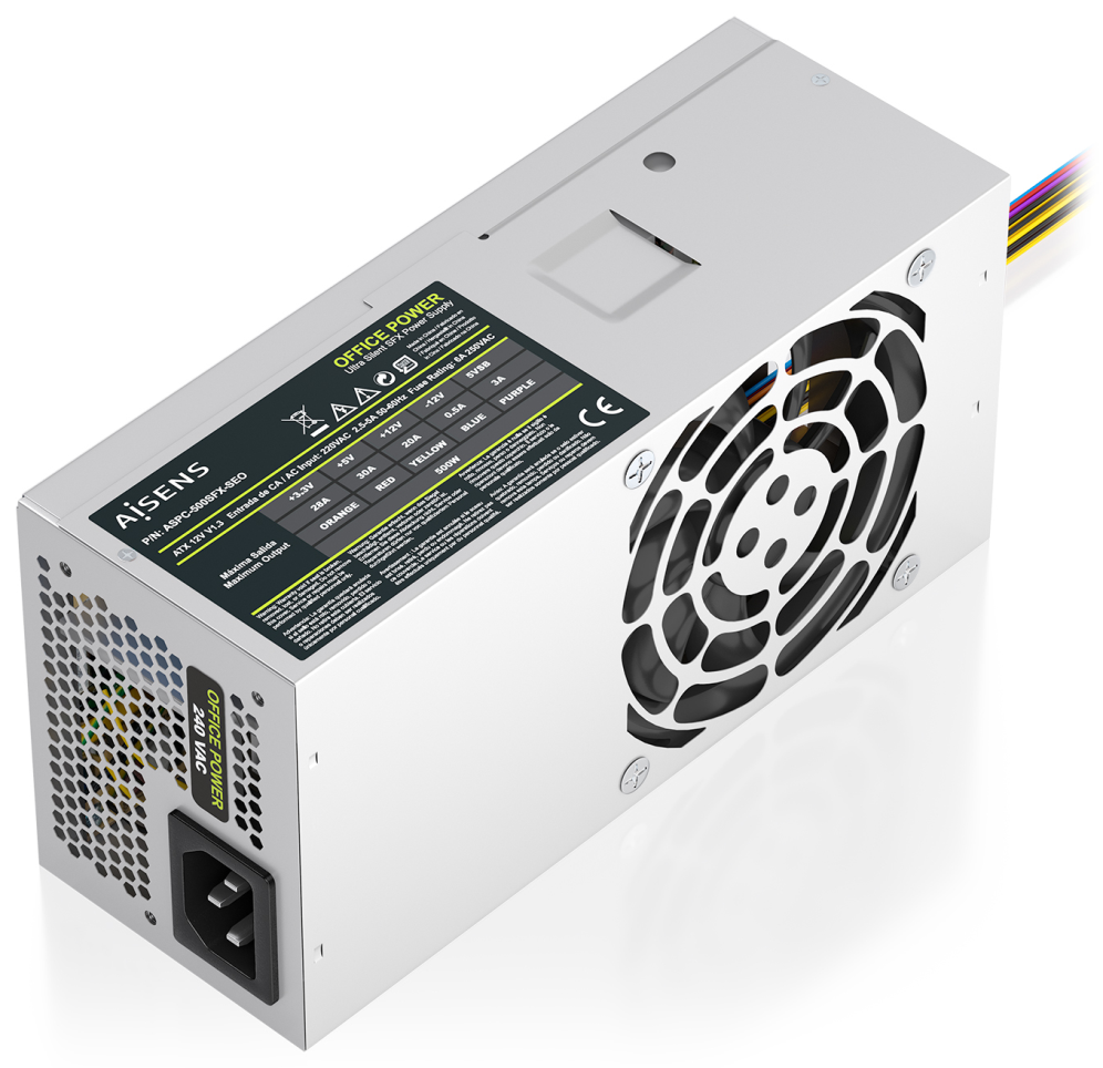 AISENS Fuente Alimentacion TFX 500W OEM, Plata